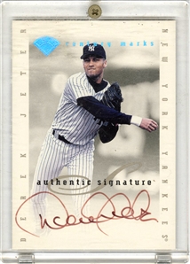 1996 Leaf Signature Extended Autographs Century Marks Derek Jeter Signed Card