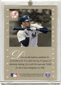1996 Leaf Signature Extended Autographs Century Marks Derek Jeter Signed Card