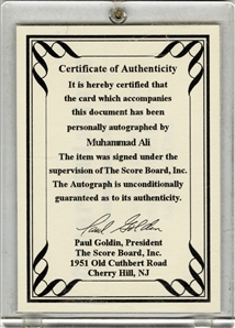 1992 Classic Muhammad Ali Signed World Class Athletes