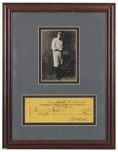 1940 Babe Ruth Signed Check (JSA)