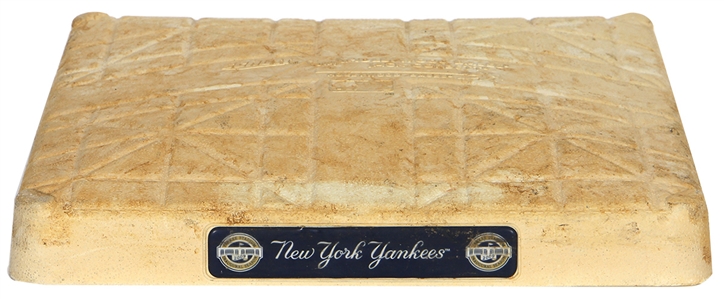 Derek Jeter Hit #2,702 & #2,703 Yankees All Time Leader Game Used 1st Base (Steiner)