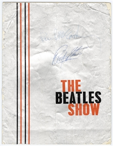 Paul McCartney & Ringo Starr Signed 1963 The Beatles Show Program (REAL)