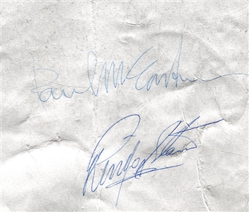 Paul McCartney & Ringo Starr Signed 1963 The Beatles Show Program (REAL)