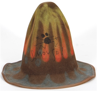 Stanley Mouse Signed Airbrushed Hillbilly Hat with Mouse Drawing