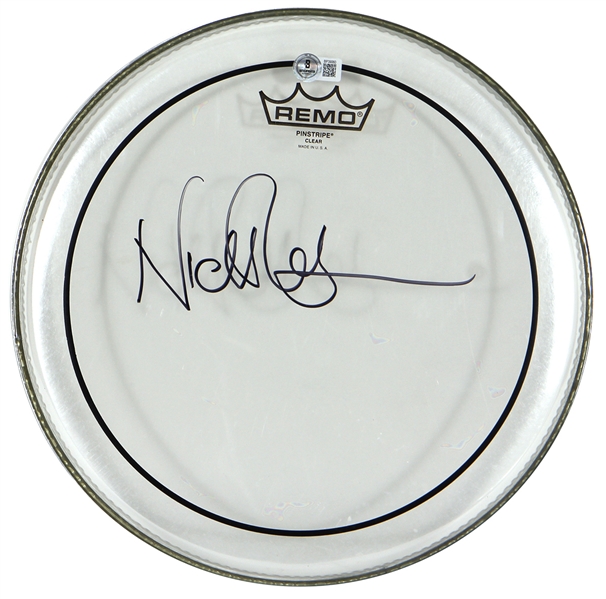 Nick Mason Signed Remo Drumhead (Beckett)