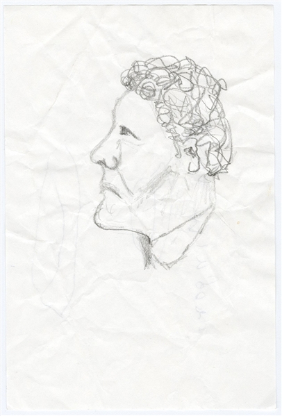 Marlon Brando Hand Drawn Self-Portrait