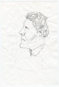 Marlon Brando Hand Drawn Self-Portrait