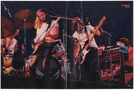 Pink Floyd Richard Wright & Nick Mason Signed Oversized German Bravo Magazine Fold-Out Photograph (REAL)