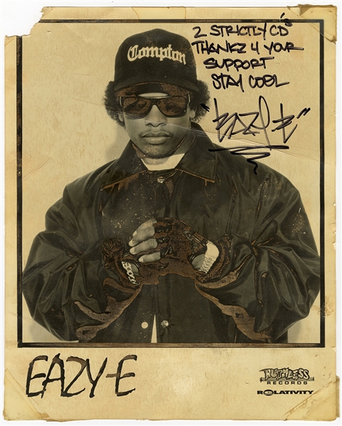 Eazy-E Signed Original Publicity Photograph (JSA)