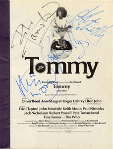 The Who Signed “Tommy" Movie Official Souvenir Brochure With Keith Moon (JSA)