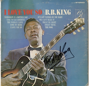 B.B. King Signed “I Love You So" Album Cover
