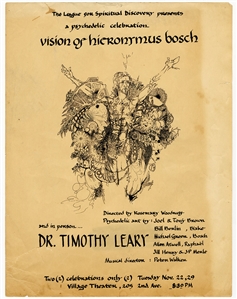 Dr. Timothy Leary - LSD 1966 New York - Psychedelic Celebration Original Handbill