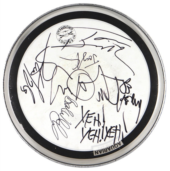 Aerosmith Stage Used & Signed Drumhead (REAL)