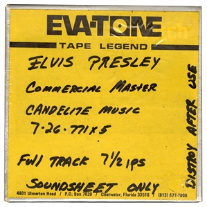 Elvis Presley Original Master Tape For Eva-Tone Soundsheet “Elvis-A Legendary Performer Vol. 2”