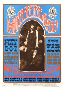 Big Brother and the Holding Company, Sir Douglas Quintet, Orkustra “Motherload" 5/7/1967 Original Concert Poster
