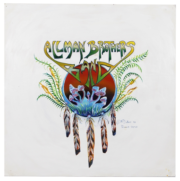 The Allman Brothers Band 1992 Summer Tour Original Rough Sketch Acrylic Hand Painted Artwork For American Tour T-Shirts (Mike DuBois Collection)