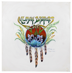The Allman Brothers Band 1992 Summer Tour Original Rough Sketch Acrylic Hand Painted Artwork For American Tour T-Shirts (Mike DuBois Collection)