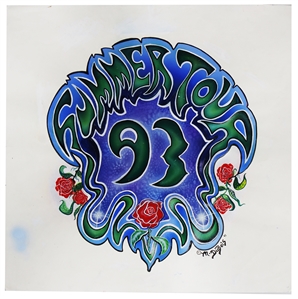 The Grateful Dead 1993 Summer Tour Original Acrylic Hand Painted Artwork For American Tour T-Shirts (Mike DuBois Collection)