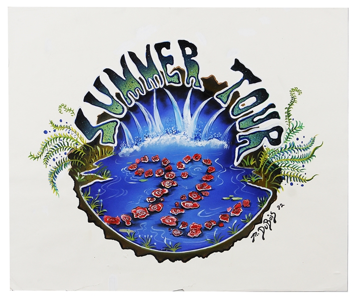 The Grateful Dead 1992 Summer Tour Original Acrylic Hand Painted Artwork For American Tour T-Shirts (Mike DuBois Collection)