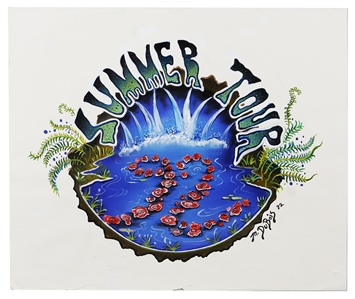 The Grateful Dead 1992 Summer Tour Original Acrylic Hand Painted Artwork For American Tour T-Shirts (Mike DuBois Collection)