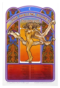 The Rolling Stones 1969 Artist Proof Concert Poster Signed by David Byrd