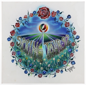 The Grateful Dead 1992 Spring Tour Original Acrylic Hand Painted Artwork For American Tour T-Shirts (Mike DuBois Collection)
