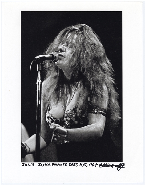 Janis Joplin 1968 Original Signed Elliott Landy Oversized 11 x 14 Fine Art Photograph Print
