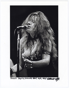 Janis Joplin 1968 Original Signed Elliott Landy Oversized 11 x 14 Fine Art Photograph Print