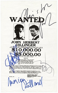 “Public Enemies" Cast Signed “Wanted" Poster