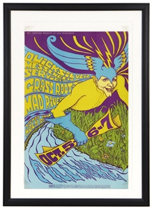 1967 Quicksilver Messenger Service, Grass Roots, Mad River Fillmore West Concert Poster