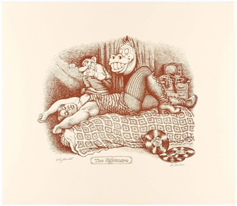 Robert Crumb Signed “The Nightmare" Fine Art Print 1995