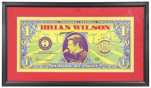 Brian Wilson Signed NATIONAL TREASURE Tour Poster