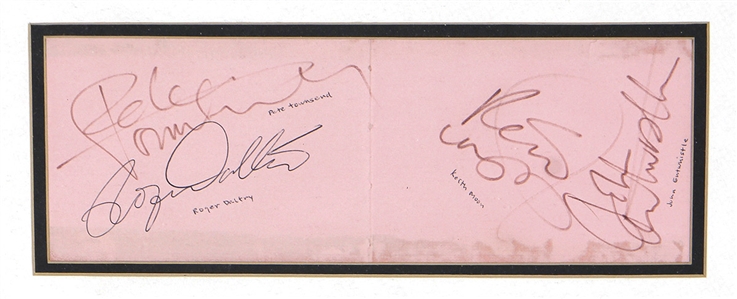 The Who Signature Display Signed by the Entire Band (REAL)