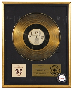 WAR Gold Record Award “Why Cant We Be Friends?" Ex. Dick Clark Collection