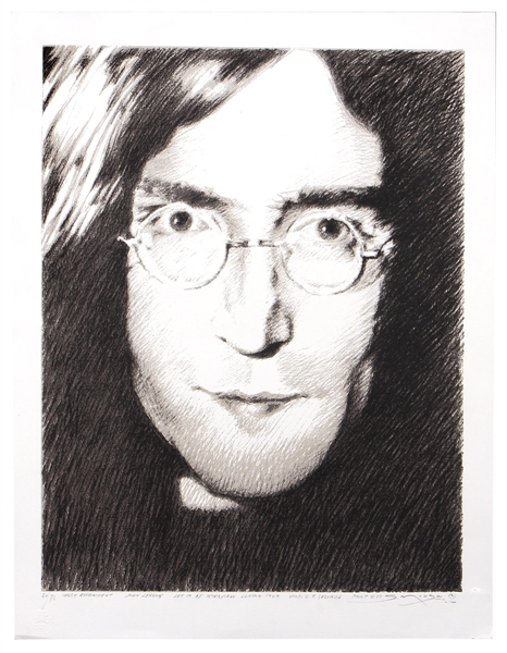 John Lennon Limited Edition Serigraphs (2) Signed by Artist Stanley Mouse