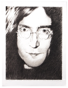 John Lennon Limited Edition Serigraphs (2) Signed by Artist Stanley Mouse