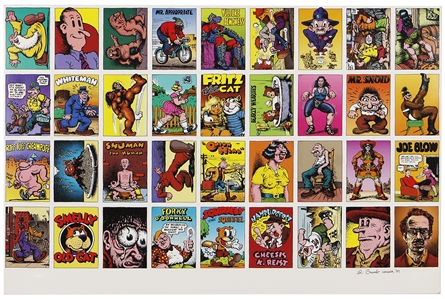 Robert Crumb Signed Uncut Trading Card Sheet (1991)