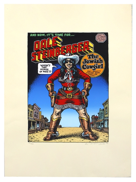 Robert Crumb Signed “Dale Steinberger The Jewish Cowgirl"Limited Serigraph #130/200 (Wildwood Serigraph, 2004)