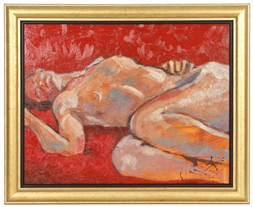 Stanley Mouse “Vermillion Nude" Original Oil Painting