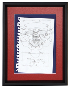 Stanley Mouse Original “Scarab Motif" Pencil Sketch