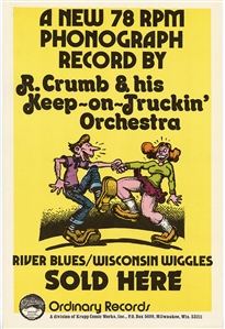 Robert Crumb R. Crumb & His Keep-on-Truckin Orchestra Poster (Kitchen Sink Press/Krupp Comic Works, 1972)
