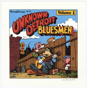 Robert Crumb “Unknown Detroit Bluesmen" Album Cover Lithograph Print (2012)