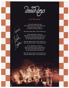 Mike Love Signed Beach Boys “God Only Knows" Composite Photograph