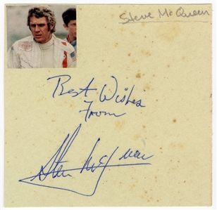 Steve McQueen Signed Cut (JSA)