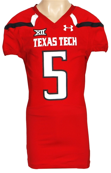 2015 Patrick Mahomes Texas Tech Red Raiders Game-Used Jersey