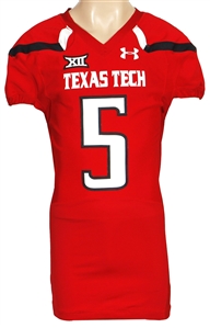 2015 Patrick Mahomes Texas Tech Red Raiders Game-Used Jersey
