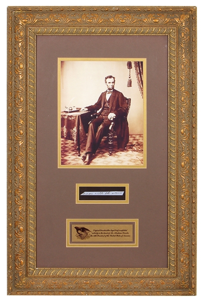 Abraham Lincoln Handwritten “Made with The Intent" Legal Statement