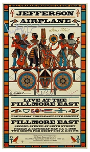 Jefferson Airplane Signed Fillmore East Concert Poster (1968)