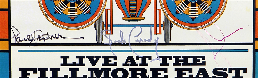 Jefferson Airplane Signed Fillmore East Concert Poster (1968)