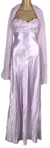 Britney Spears 1990s Worn Lilac De-Laru by Sheila Yen Gown and Shawl